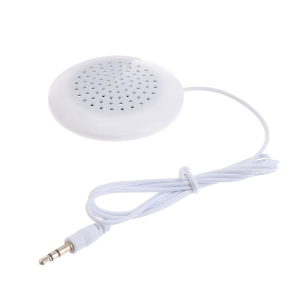 3,5 mm Mini Størrelse Bærbar Sengsiden Pute Sidehøyttaler Musikk Putehøyttaler (Hvit) [DB] White