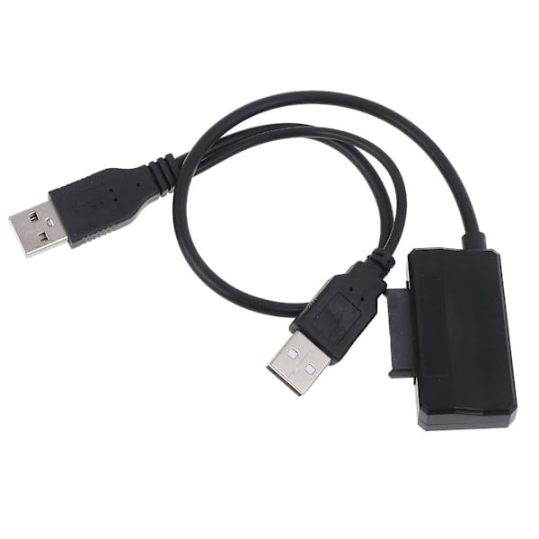 Usb 2.0 til 6+7 13pin Slim-Sata-kabel med ekstern Usb2.0-strømforsyning [DB]