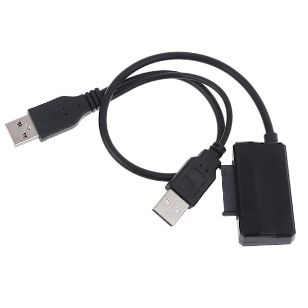 Usb 2.0 till 6+7 13pin Slim-Sata-kabel med extern USB2.0-strömförsörjning [DB]