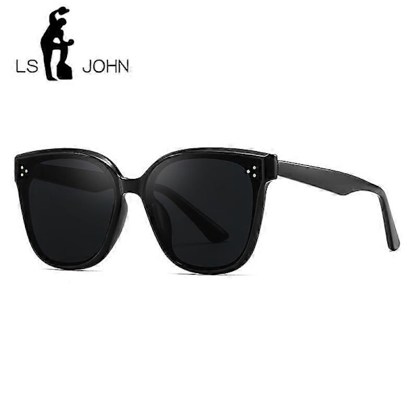 Luksusmærke Koreanske Solbriller Kvinder Monster Designer Gentle Mænd Trendy Acetat Cat-eye Polariserede Solbriller Dame Shades UV400 [db] BLACK GRAY Polarized