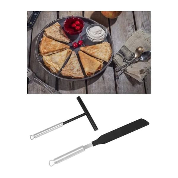 Pandekagespatel og -spreder i rustfrit stål 304 (DB)