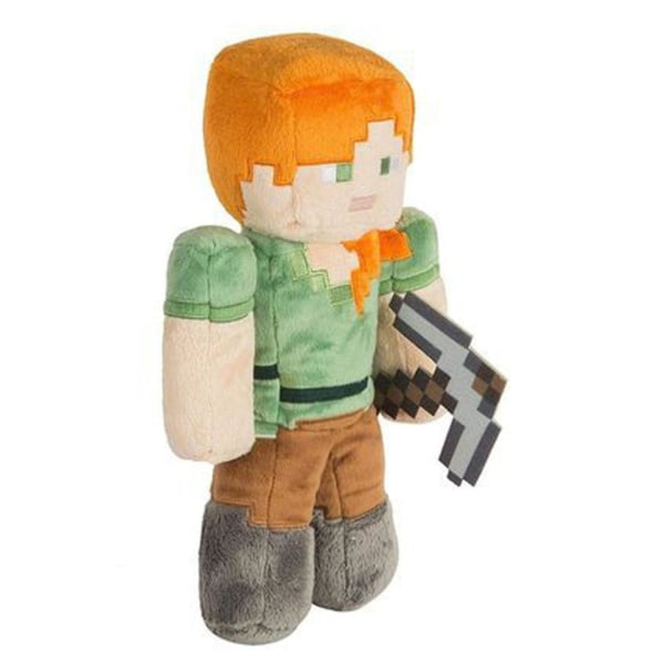 Pehmolelu, minecraft-zombi, creeper, jättiläinen, steve, alex Pixel Miner täytetty tyyny eläin pehmeä lelu lapsille syntymäpäiväjuhla lahja, kodin sisustus [DB] Alex