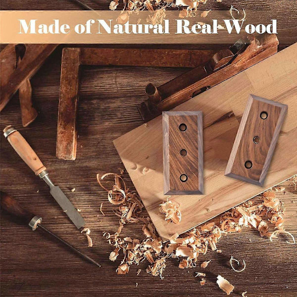 4 st Gitarrväggfäste, Gitarrkrok, Valnöt U-formad Gitarrhängare Väggfäste för Akustisk, E [DB] Black Walnut