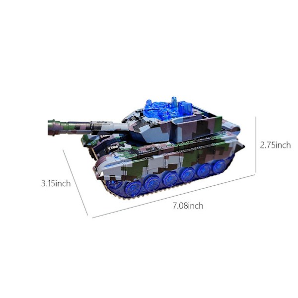 Elektrisk lille tank til børn, lys- og lydeffekter, manuel tårn, universel tank, legetøjstank Db A
