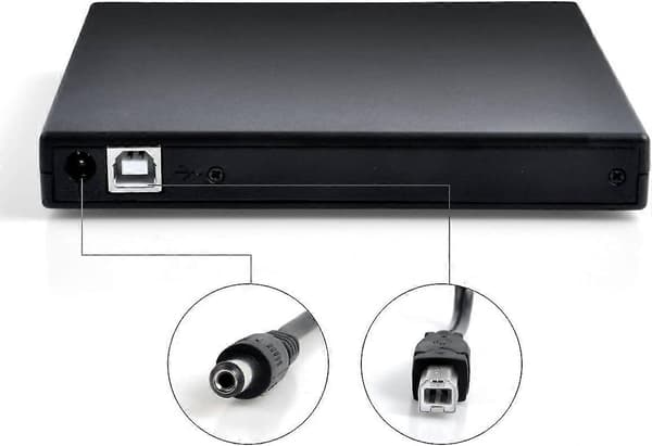 Ekstern DVD-drev med CD-brænder - USB-interface, læsbar CD/DVD, kompakt design [DB]