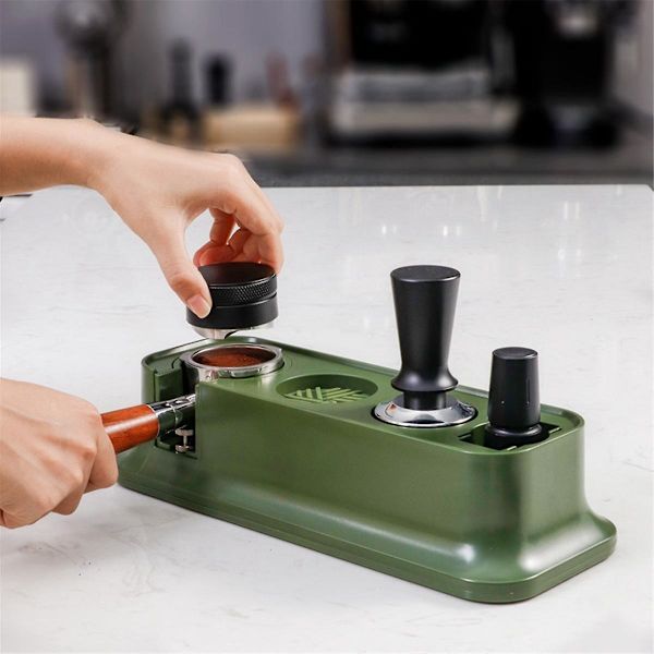 Espresso Tamper Station, Espresso Tilbehør Opbevaringsarrangør Til Størrelse 51-58mm Portafiltre Sort