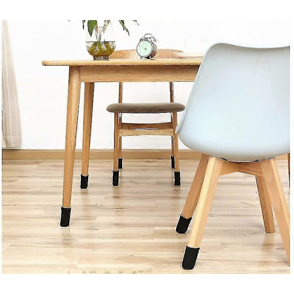 16 st Stolsbensskydd Stickade Möbelstrumpor [DB] Black