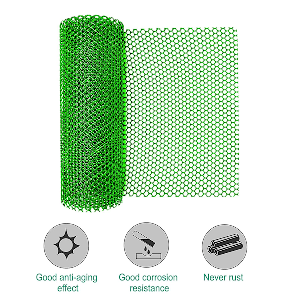 Plastnät för trädgårdshägn, hållbart för hantverksprojekt och tillbehör [DB] Green