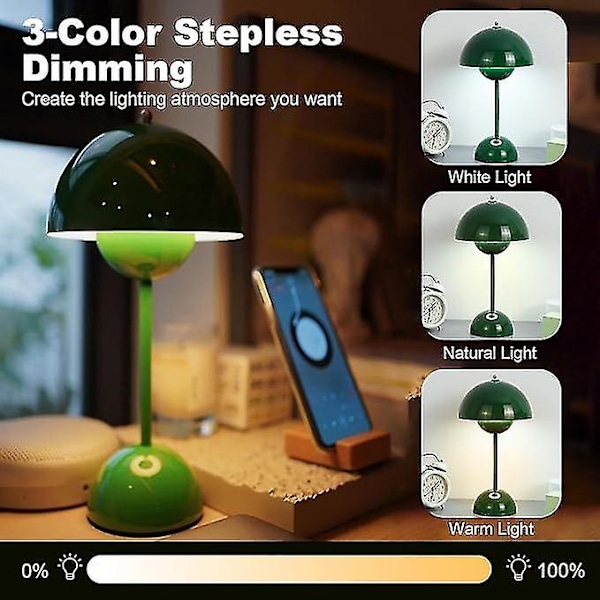 Led Blomsterpot Bordlampe, moderne Macaron Lampe, Dæmpbar Bordlampe Med 3 Farver [DB] Yellow