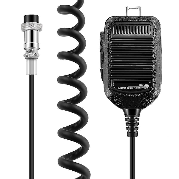 HM-36 håndholdt høyttalermikrofon for ICOM-radio IC-718 IC-78 IC-765 IC-761 IC-7200 IC-7600 db black