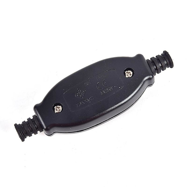 Vattentät Inline Strömbrytare IP65 Rund Kabel Dubbel Strömbrytare [Db] Black