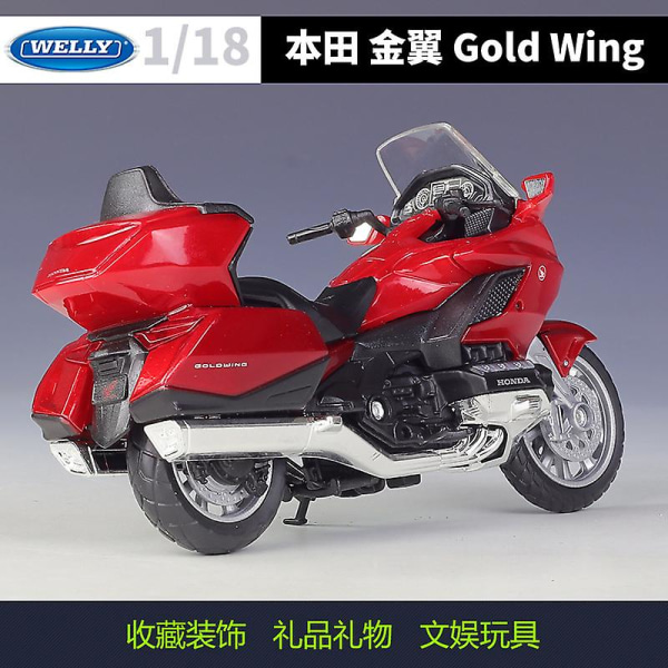 1:18 Honda Gold Wing Gjutna fordon Samlarobjekt Hobby Motorcykelmodell Leksaker db Honda Gold Wing