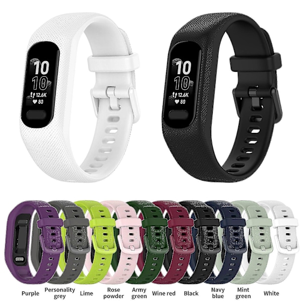 Ny Udskiftningsrem Svedafvisende Til Garmin Vivosmart 5 Ur Armbånd Smart [DB] Apricot trumpet
