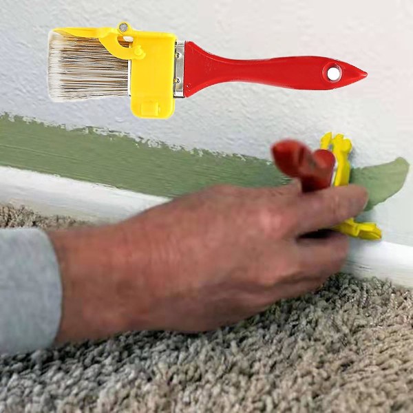 Kantmalerbørste Hjørnekantbørstehåndtak bærbart for maling av vegger innendørs [DB]