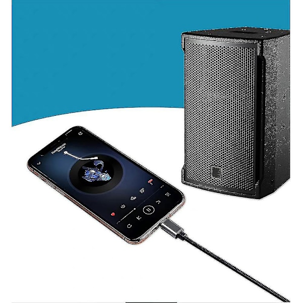 Audio-sovitinkaapeli puhelimesta RCA Lotus -kaapeliin kaiuttimen audio-vahvistimen linkki audiokaapeli Apple iPhone Lightningille [DB]