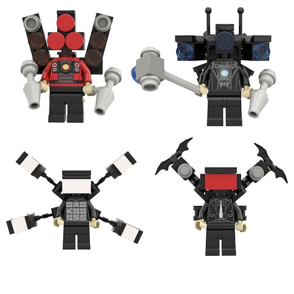 Skibidi Toalett Titan Kameraman Byggsten Set Kompatibel Med Db 4 Pcs 1 4 Pcs