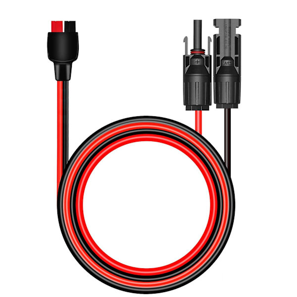Aurinkopaneelin sovitinkaapelit - Uros- ja naarasliittimet (12 AWG, 1 m/3,2 jalkaa)
