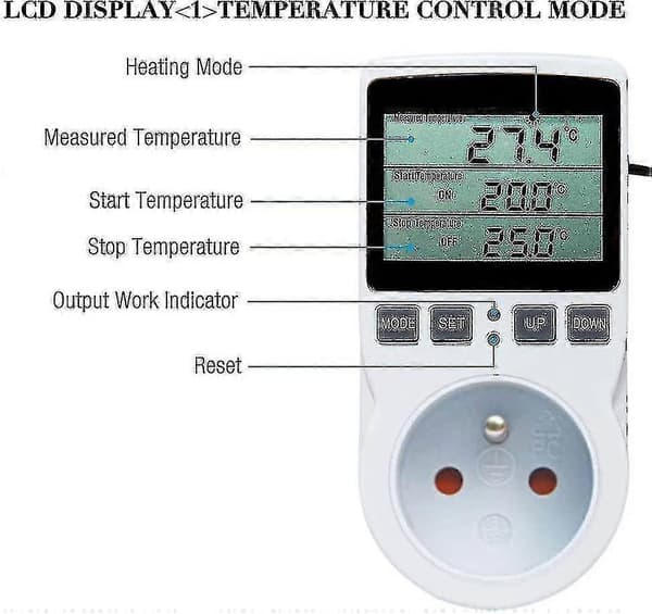 -digital Temperatur, Ing Ing Tat Socket Lcd Temperatur, 230v For Temperatur Le [DB]