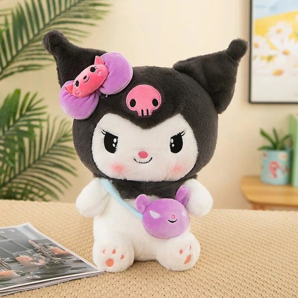 Kawaii Sanrio Kuromi My Melody Cinnamoroll Kosedyr 40/50cm Myk Plysj Pute Anime Figur Tegneserie Rom Innredning Barn Leker Gif [DB] Kuromi 50cm