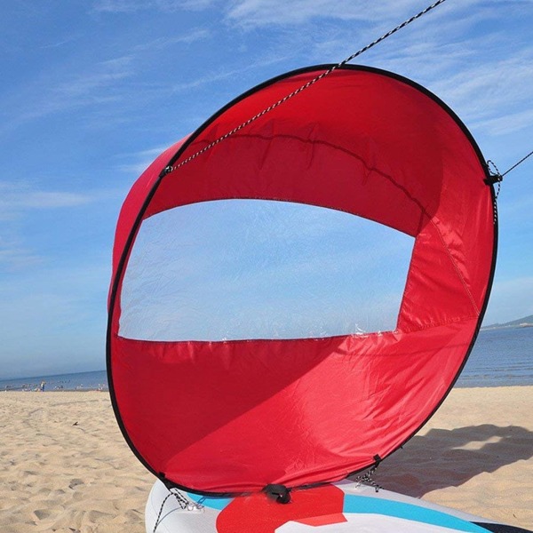 Kajaksejl, 42 Holdbar vindsejlads med vindsejlads Sup Paddle Board Øjeblikkelig popup til kajakbåd Sejlbåd Kano Foldbar stil