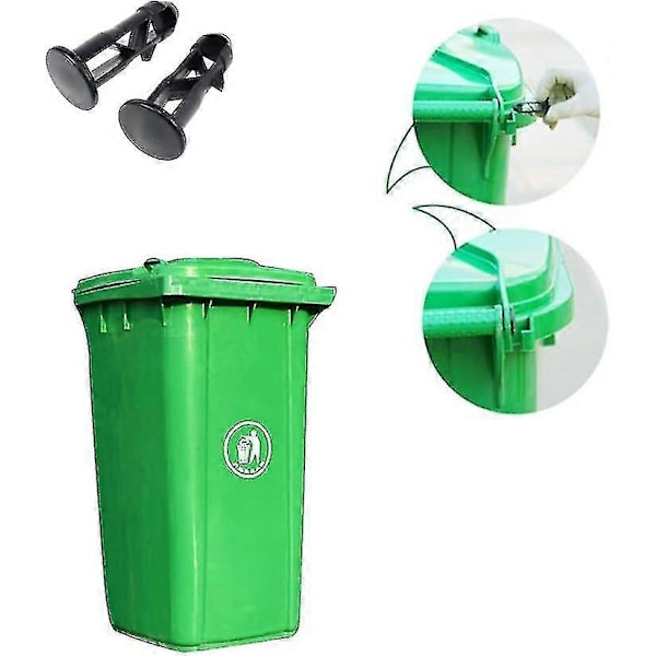 10 Stycken Soptunne Lock Gångjärnstappar 65mm X 18mm Plast Utomhus Soptunne Lock Tappfästen -gt [db]