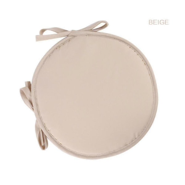30 cm blød rund stolhynde sædehynder med stropper til fastbinding [DB] Beige 30cm
