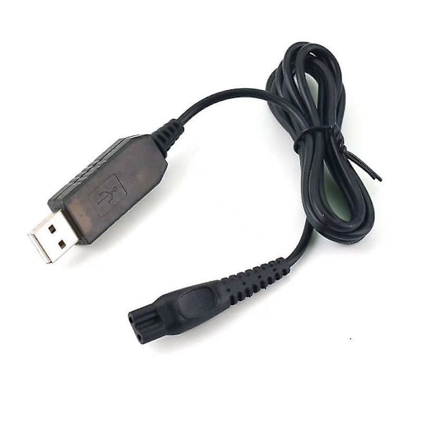 USB-opladerkabel til Philips Series 7000 Skraber Trimmer Opladerledning DB Black