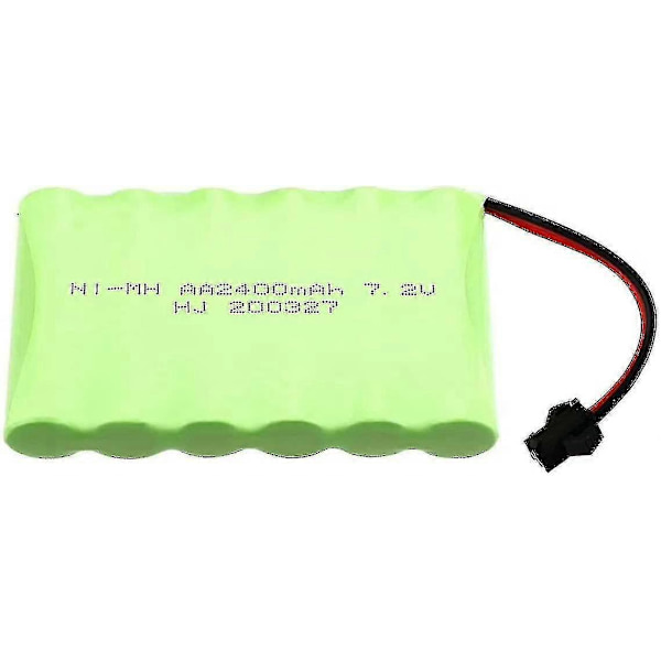 Genopladelig batteri 7.2v 2400mah Ni-mh Aa med Sm-2p 2-polet stik og USB-opladerkabel til RC-lastbiler WG DB