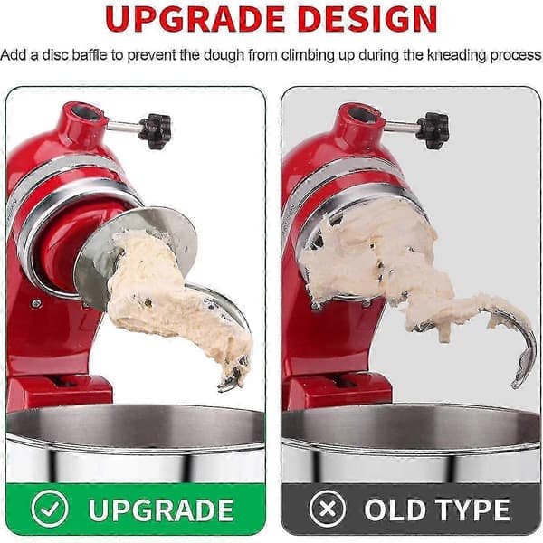 Degkrok för KitchenAid, spiraldesign i rostfritt stål [DB] silver