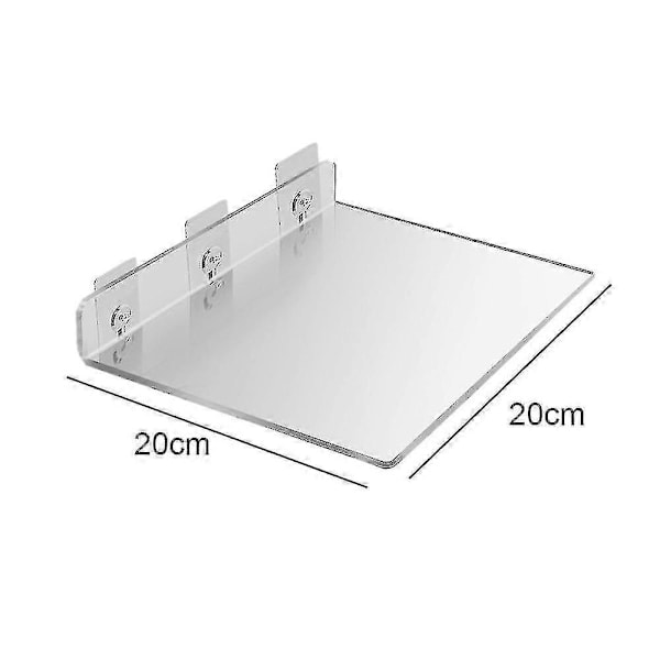 Flytande Hyllor Set om 2 - Utöka enkelt Väggutrymmet - Akryl Liten Vägg Hylla För Sovrum, Badrum, Spelrum, Vardagsrum, Kontor [db] 20*20cm