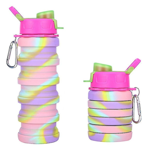 Lasten juomapullot Sateenkaari 500ml Lasten juomapullo Tyttöjen juomapullo Tiivis Lasten juomapullo [DB] Pink B
