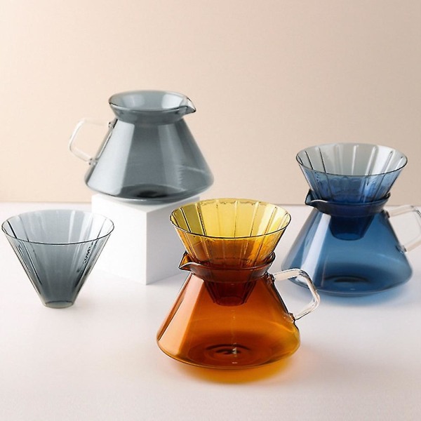 Db 600ml V60 Glas Kaffe Kande Til Hæld Over Kaffe Køkken Værktøj Amber Zh52 Zh52