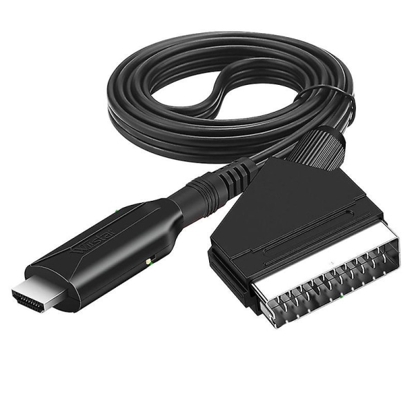 Scart till HDMI-kompatibel konverter - Plug and Play - Ljudtillbehör med kraftfull kompatibilitet för