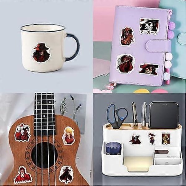 Hellsing-tarrat, Kylmät Anime Manga Vedenkestävät Vinyyli Tarrat Teineille Lapsille Pojille Kannettavalle Tietokoneelle Rullalaudalle Puhelimelle Vedenpullolle Muistikirjalle Autolle Polkupyörälle M db