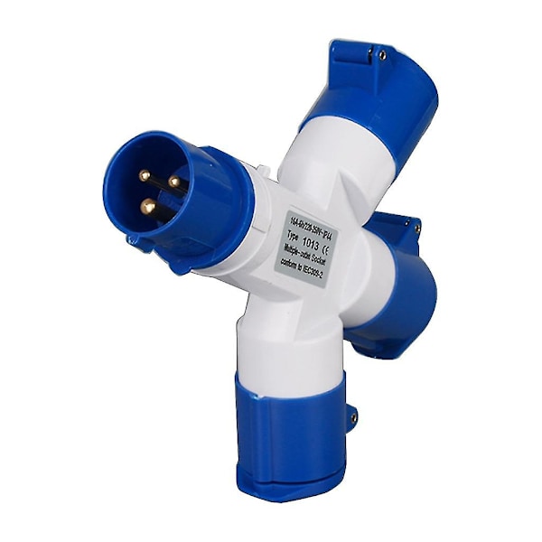 16A Camping Caravans Enkelt till 2/3-vägs Elanslutning Splitter Adapter [DB] B