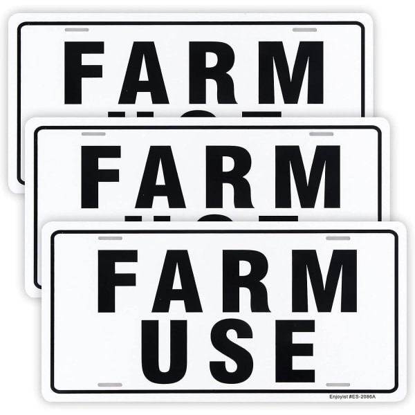 Farm Use ID Tag-skilt - Reflekterende skilt i aluminium Rustfritt aluminium (12" x 6")