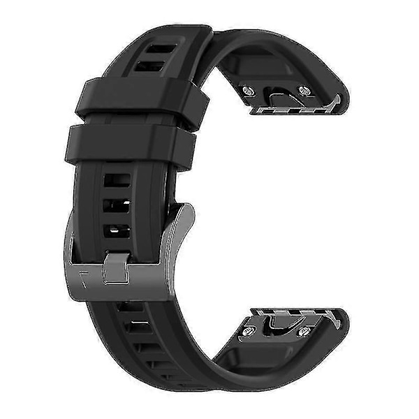 Armband för Garmin Fenix 7s/6s/5s Silikon Smart Klockarmband Anti-repa Rem [DB] Black