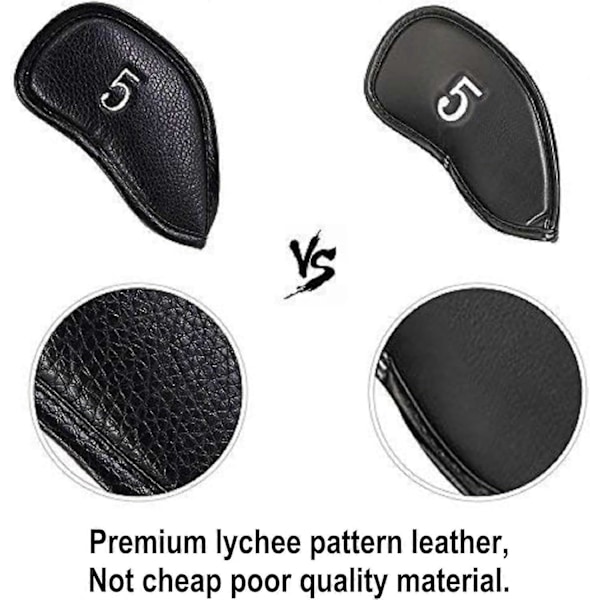12 stk. eller 1 stk. Tykke Syntetiske Læder Golf Jern Headcovers Sæt Headcover Passer til Alle Mærker Callaway Ping Taylormade Cobra Etc. db
