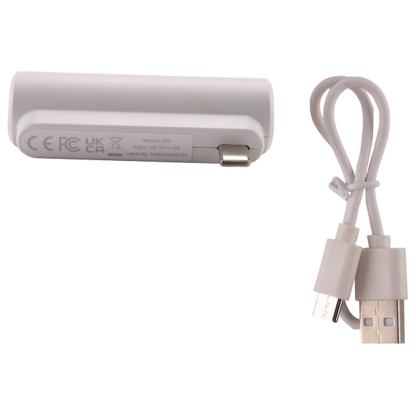 Batteriladerpakke for Quest, 3400 mAh bærbar minibatteri Power Bank for / og Quest-stropp