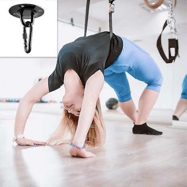 1 Set Tung Svingupphängning med Lager, Sving Swivel, Säker Rotationsanordning Hängande Tillbehör för Luftakrobatik, Webbsving, Y db