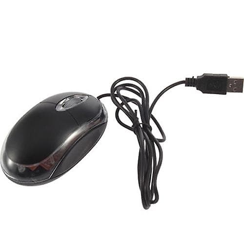 Fornnerg USB Sort Trådløs Optisk Lys Rullehjul Mus Mus til Computer PC Bærbar [Db]