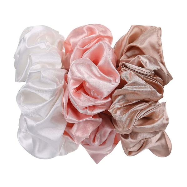 Scrunchies, samettiset satiiniscrunchies jättimäiset joustavat poninhännän pidikkeet 6 kpl db