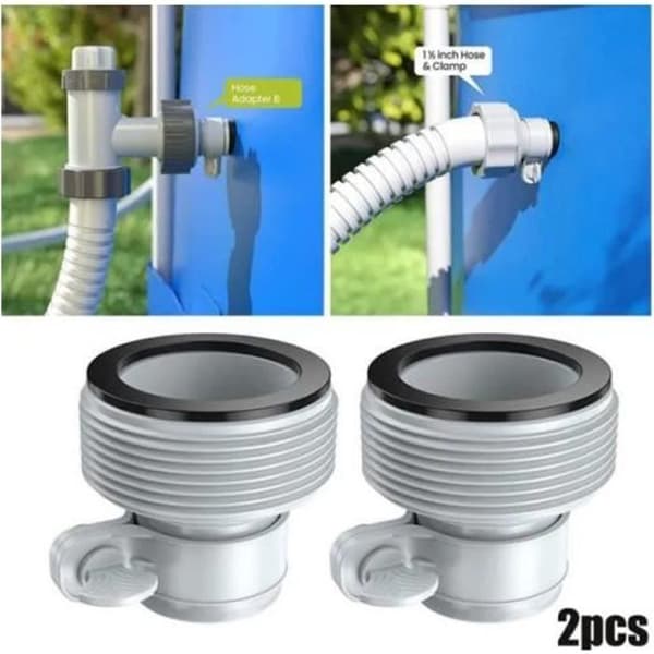 Intex 29061E Typ B Poolslangadapter - 2-pack - Pumpdelar - Vit