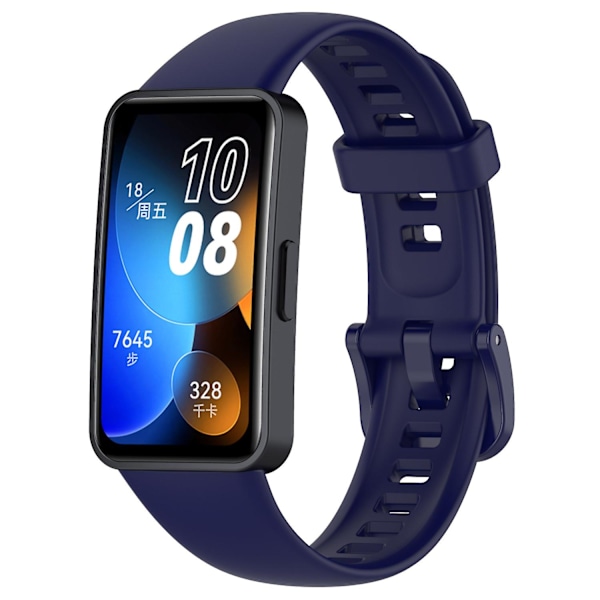 Huawei Band 8 silikoninen kellon ranneke, hengittävä pehmeä ranneke soljella [DB] Dark blue Type C Huawei Band 8