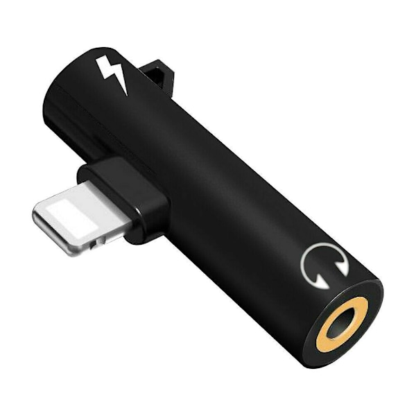 2 i 1 o Splitter Adapter Laddare 3.5mm AUX Hörlursadapter För iPhone [DB]