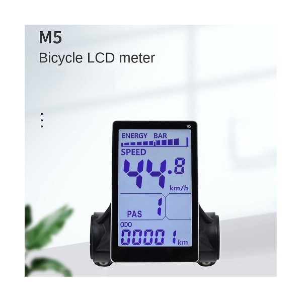M5 elcykel LCD-skärmsmätare 24v 36v 48v 60v E Scooter LCD-panelskärm för Mountain Electric