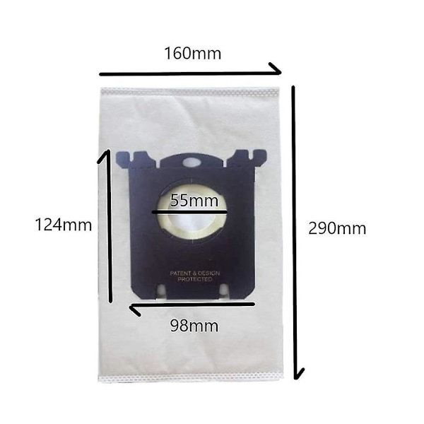 10 kappaleen vaihtoimupussi pölypussi, yhteensopiva S Bag Classic El200f El8500 -imurien kanssa A [DB]