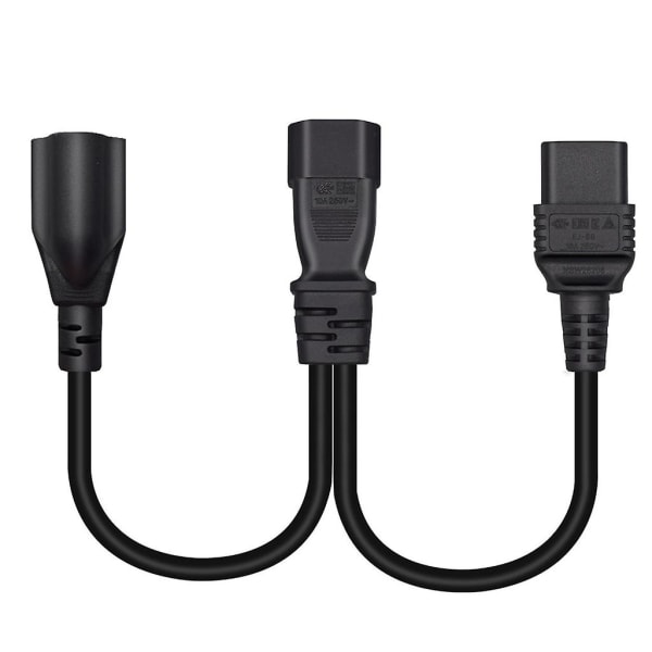 Y-splitter strømledning C14 til C19+5-15r kontakt adapter ledning strømledning [DB]