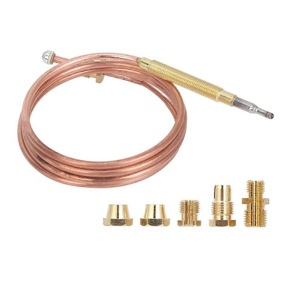 Gasspis Universal Termoelement, Gas Termoelement Längd 990mm Termoelement Kit Gas Termoelement Ersättningskit Adaptrar med 5 Blindmuttrar {DB}