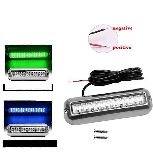 2kpl 42led jahti vedenalainen valo ruostumaton teräs merivene lamppu vedenalainen lamppu ip68 vedenpitävä [DB]